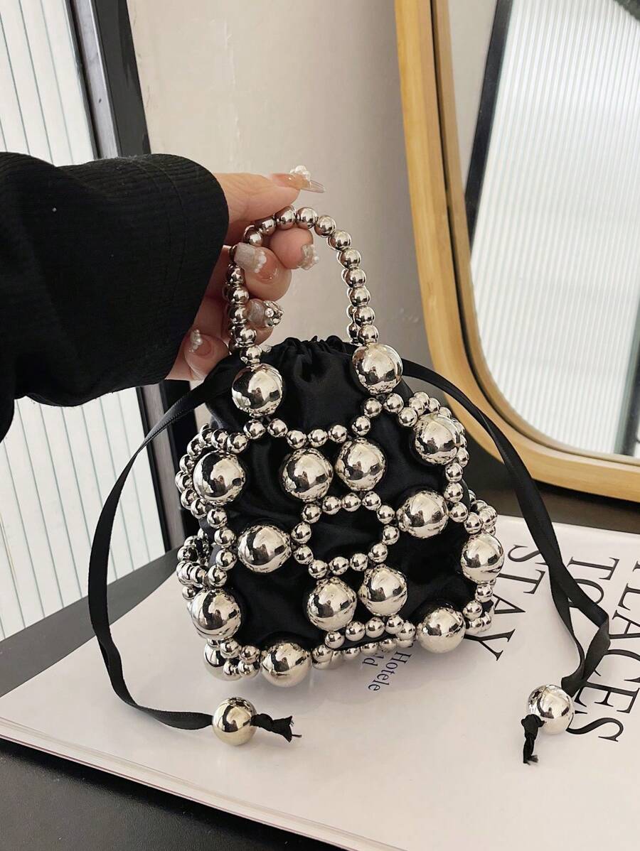 Bolso / bolso cruzado de moda simple, elegante y moderno con perlas nuevo, para la escuela, el trabajo, ocasiones casuales y viajes