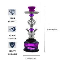 Bộ Hookah Với Mọi Thứ 2 Ống Shisha Hookah Cao Cấp 16" - Một cỡ - Xem 6