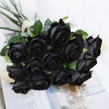 1PC/5PCS Hoa hồng nhân tạo mùa thu Ngày lễ tình nhân Bó trang trí Trang trí đám cưới Cô dâu Hoa cầm tay Hoa đeo tay Chất liệu ngực Trang trí nhà Phòng ăn Phòng ngủ Bình hoa Trang trí bó hoa DIY Tiệc sinh nhật Bánh Chất liệu Quà tặng ngày lễ tình nhân Năm mới Đạo cụ chụp ảnh, Ngày lễ tình nhân, Quà tặng - màu đen - Xem 3