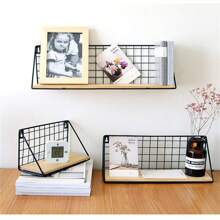 1pc Minimal Metal Floating Shelf - Home Decor Wall Shelf, Space-Saving Design, No Drill Installation, Suitable For Bathroom, Living Room And Bedroom