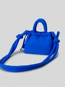 Bolso pequeño tipo puffer informal, bolso de diseño acolchado para mujer con asa de hombro y bandolera, bolsos de mano de nailon con plumón para dama, mini bolsos tote 2024