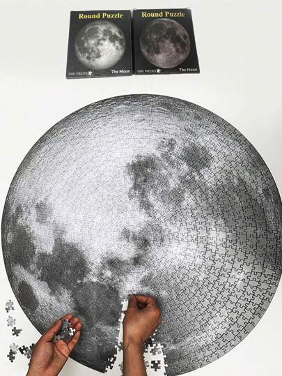 Un set de 1000 piezas de puzzle de la luna para adultos, un regalo de puzzle para entusiastas de los viajes espaciales, rompecabezas de 3000 piezas