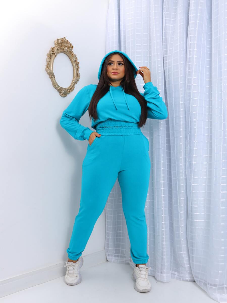 Women Two-Piece Outfits - Màu xanh bạc hà - Xem 1