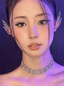 两件套蝴蝶仙子耳环，适合日常聚会和节日派对。万圣节、音乐节、姐妹茶会或角色扮演活动均可佩戴。非常适合女孩和女士佩戴。 - 彩色 - 查看 10