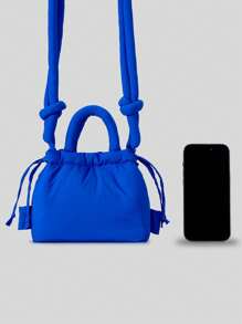 Bolso pequeño tipo puffer informal, bolso de diseño acolchado para mujer con asa de hombro y bandolera, bolsos de mano de nailon con plumón para dama, mini bolsos tote 2024