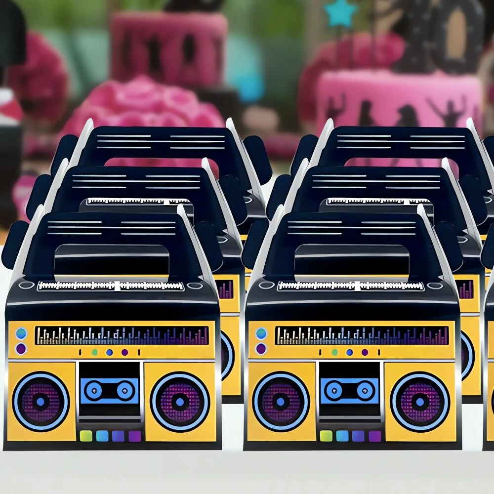 MotiveTech Retro Kassettenspieler Geschenkboxen - 2er Set Für 80er Partys