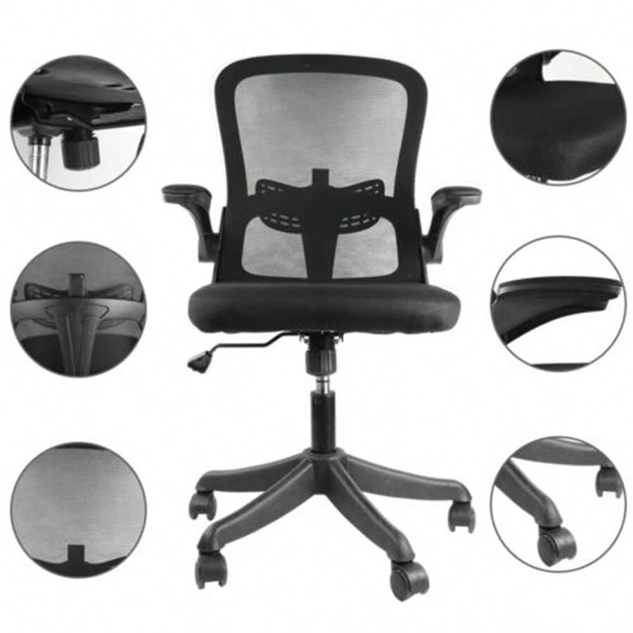 Ergonomic Mesh Office Chair Adjustable Desk Chair Swivel Chair Computer Chairs - Negro - Ver 1
