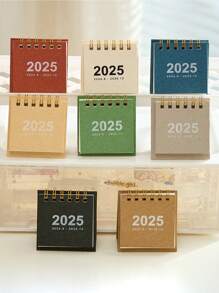 1pc 2025 Lịch để bàn mini trở lại trường - Nhiều màu - Xem 2