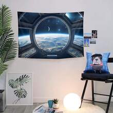 1入組外太空掛毯，太空站地球科幻星球印花布料牆掛裝飾，適用於臥室客廳宿舍，免費配有安裝配件 - Outer Space - 查看 9