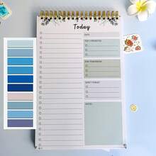 1pc B5 Weekly Planner Notebook With Loose-Leaf Pages For Students, PP Cover, Back To School Essential, Comes With 1 Index Tag - B5 - View 10