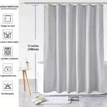Cortinas de ducha, accesorios de baño, decoración de baño - Gris - Ver 2