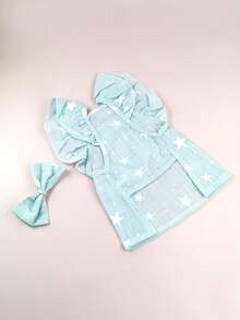 1入夏季時尚藍色寵物裙，輕盈舒適，適合日常穿著 - 彩色 - 查看 6