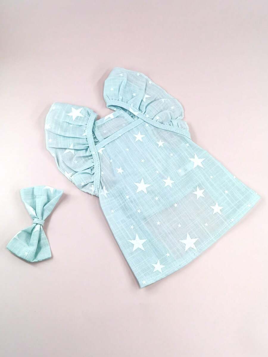 1入夏季時尚藍色寵物裙，輕盈舒適，適合日常穿著 - 彩色 - 查看 1