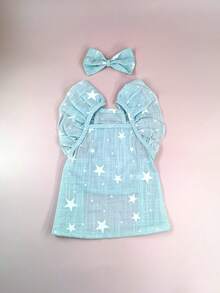 1入夏季時尚藍色寵物裙，輕盈舒適，適合日常穿著 - 彩色 - 查看 4