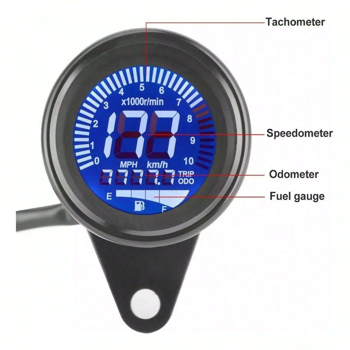 1pc Universal Motorcycle Speedometer Mileage Indicator, Multifunctional ...