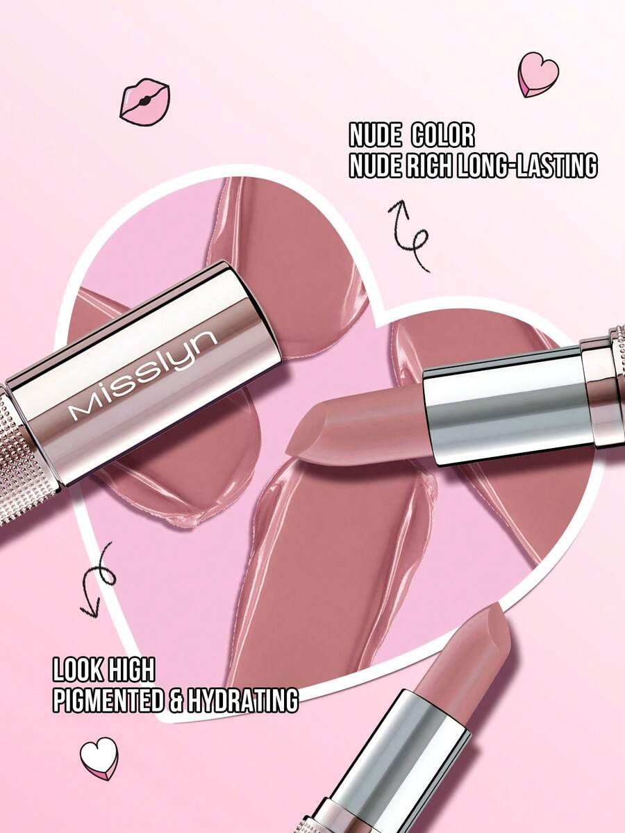 Misslyn Stay Cream Lip Set, Cream Crush Lipstick+Made To Stay Liner, Creamy NonStick Hydrating