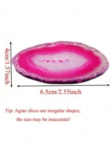 1/3/5/7/10pcs Synthetic Crystal, Asymmetrical Polished Rose Agate Slices For Jewelry Making Furniture Decoration