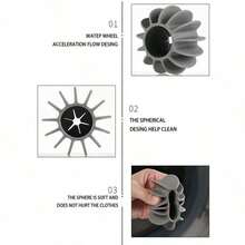 5入組洗衣機過濾網袋清洗球袋洗衣機收集器，塑料收集器，過濾洗衣球盤 - 彩色 - 查看 10
