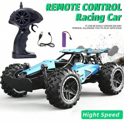 Nuevo coche de control remoto RC, coche de control remoto de alta velocidad a escala 1:18 para niños, coche de control remoto de todo terreno a 2.4 GHz para niños y niñas de 6-7, 8-12 años, velocidad de 15-20 Km/h, camión de control remoto todoterreno, adecuado para regalos a niños y adultos