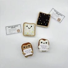 Handcrafted Toast Decor Set, 4-Piece Cute Room Ornaments, Gift-Ready, Charming Home Accents & Unique Decoration, Perfect For Toast Lovers
