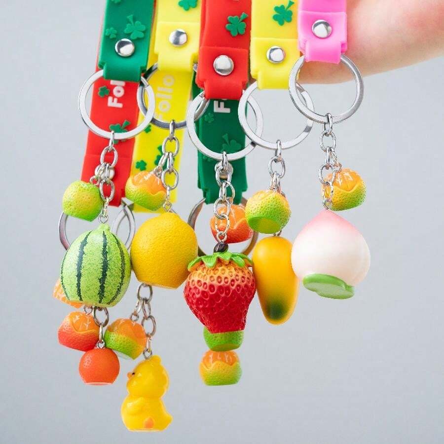 1 Stück niedlicher Sommer Frucht Schlüsselanhänger (Wassermelone ...