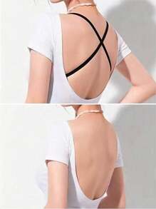 Yoga Fashion For Small Chest Low Back Top Lingerie Push Up Bras Top Backless Brassiere Sexy Womem Beauty Back Wire Free Soft Bras For Women Sexy Underwear Female Fitness Sports Seamless Bralette - View 2