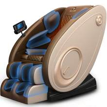 BILITOK Massage Chair Blue-Tooth Connection And Speaker, Recliner With Zero Gravity With Full Body Air Pressure, Easy To Use At Home And In The Office. Meticulously Crafted By BILTOK For Superior Comfort And Daily Rejuvenation. - 金色 - 查看 1