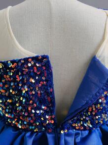 Festliches Blumenmädchen Partykleid für Kleine Mädchen, Tanz-Kostüm mit Tüll und Glitzer, süßes Geburtstags-Prinzessinnenkleid für Mädchen
