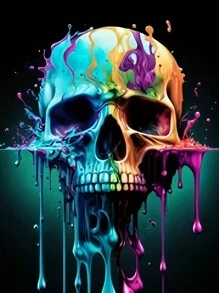 彩色涂鸦3D印花冲浪短裤清凉夏日街头嘻哈泳裤男童度假沙滩短裤夏威夷风 - 黑色 - 查看 3