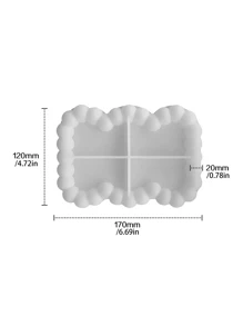 1 pieza Molde de resina de bandeja de burbujas, molde de bandeja de silicona para posavasos, molde de colada de resina epoxi para joyería de recuerdos, plato, portavelas, manualidades con resina y arcilla polimérica, suministros de arte y decoración del hogar, regalo ideal