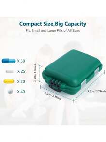 Waterproof Portable Pill Organizer Box - Moisture-Proof Travel Medication Case, Weeklong Plastic Capsule Container With Large Capacity For Various Pill Sizes, Unscented