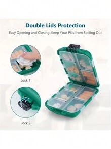 Waterproof Portable Pill Organizer Box - Moisture-Proof Travel Medication Case, Weeklong Plastic Capsule Container With Large Capacity For Various Pill Sizes, Unscented