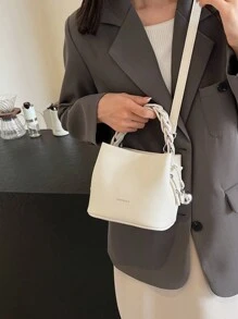 Bolso de cubo de moda versátil, bolso de mano para mujeres