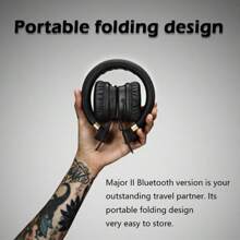 Marshall Original Marshall MAJOR II 2 Wireless/Wired Headphones Deep Bass/40mm Dynamic Drivers Portable Foldable Sports Bluetooth Headset 650 MAh Battery Capacity