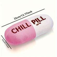 1pc Chill Pill Pillow, Cute Room Decor, Throw Pillows, College Dorm Y2K Teacher Doctor Nurse Lawyer Sofa Birthday Couch Home Decor, Gifts - All Specifications - View 2