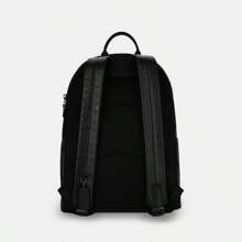 Coach West Backpack In Signature Canvas Men's Large Shoulder Bag Charcoal Black 2736 QBAF4 - Black - View 5