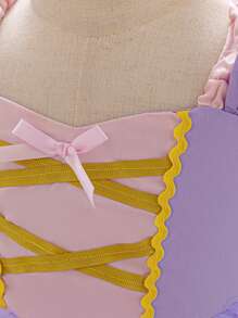 Vestido de tul morado para bebés niñas, perfecto para fiestas de juegos de rol, reuniones, actuaciones y ocasiones formales