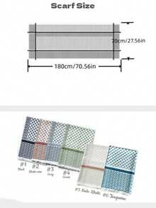 1pc New Printed Chiffon Headscarf Arab Scarf Dubai Turkish Women's Scarf - Multicolor - View 5