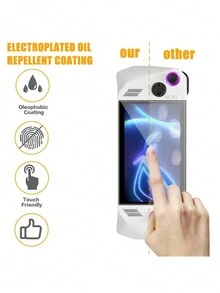 2入組ROG Ally屏幕保護貼，高清鋼化玻璃膜 - 透明 - 查看 3