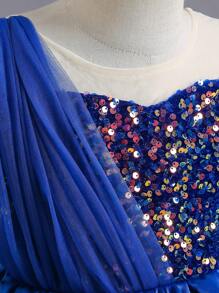 Festliches Blumenmädchen Partykleid für Kleine Mädchen, Tanz-Kostüm mit Tüll und Glitzer, süßes Geburtstags-Prinzessinnenkleid für Mädchen