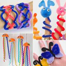 500 Cái Ống Làm Sạch Màu Xanh, Blue Pipe Cleaner Craft, Royal Blue Peacock Blue Light Blue Sea Blue Deep Blue For Craft Máy làm sạch ống Chenille có thể gập lại, Máy làm sạch đường ống thủ công Giáng sinh để làm thủ công và làm sạch DIY, Đồ thủ công trang trí nghệ thuật và thủ công Chenille Stems - Hỗn hợp màu xanh 500 chiếc - Xem 10