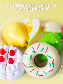 Kids' Pretend Play Cuttable Fruit, Vegetable And Dessert Toy Set, Some Parts' Colors Random - Multicolor - View 10