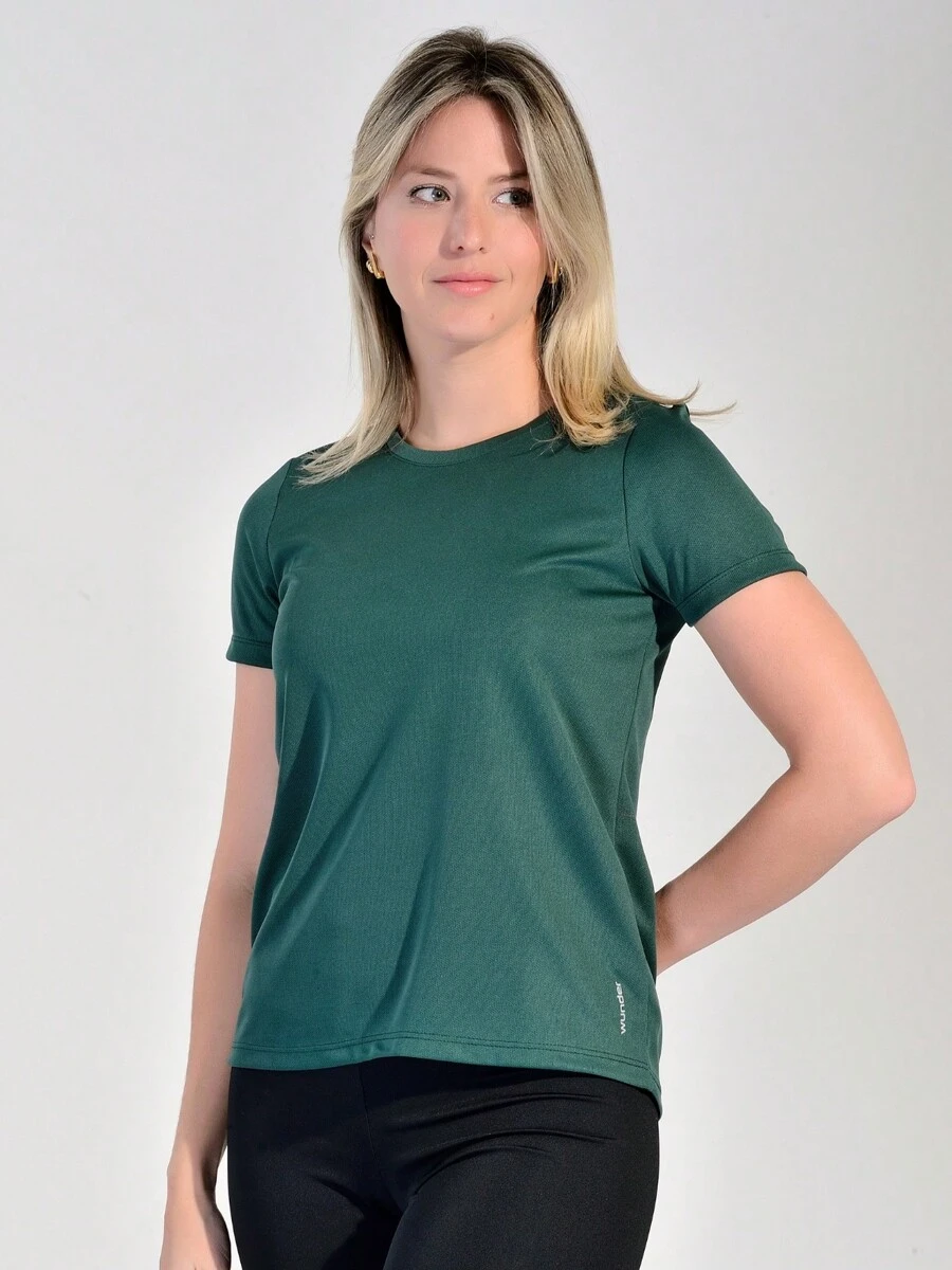 Women Sports Tees & Tanks - Dark Green - View 1