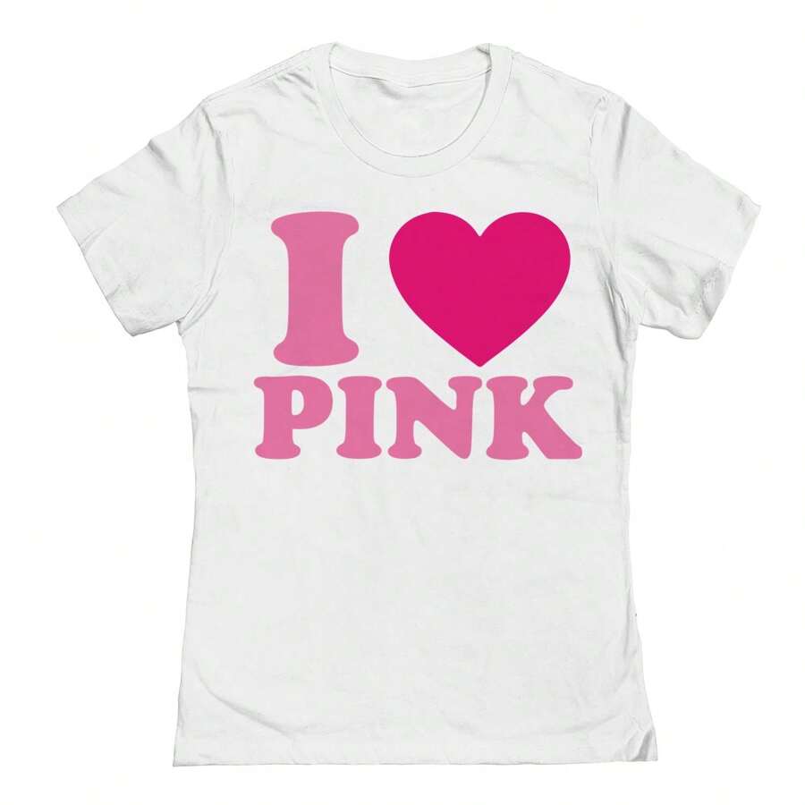 Nearly There I Heart Graphic Ladies Cotton T-Shirt - trắng - Xem 1