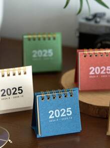 1pc 2025 Lịch để bàn mini trở lại trường - Nhiều màu - Xem 10