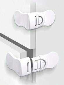 1/5/10个装儿童安全锁，适用于橱柜、抽屉、马桶、冰箱等，安装简便，无需钻孔 - 婴儿安全橱柜厨房系统，配有强力胶带，适合婴儿派对、家庭装饰和礼品。 - 白色 - 查看 2