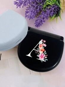 Floral Pattern Sewing Tool Box, Letters A-Z, Perfect Gift For Sewing Beginners: 1 Set Portable Mini Sewing Kit - Foldable, DIY Sewing Supplies And Accessories, Suitable For Travelers And Emergency Clothing Fixers, Mini Needle Box Portable Small Needle Pouch Sewing Tool Combination Set Hotel Supplies (Pin Color Random) - Black - View 4