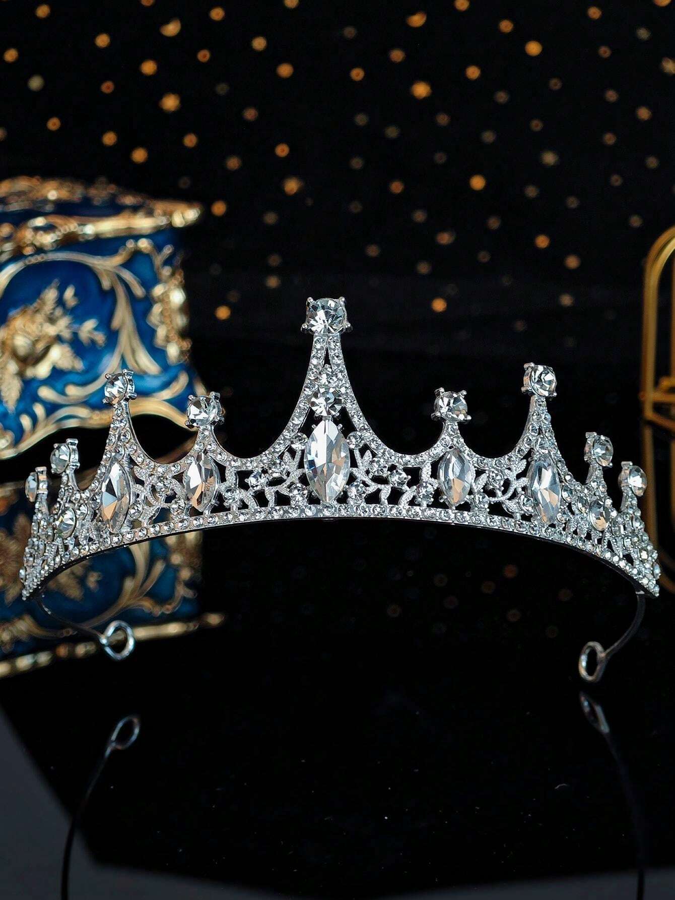 1pc Metal Wedding Tiaras And Crowns Rhinestone Bridal Crown Princess Tiara Jewelry Headpieces