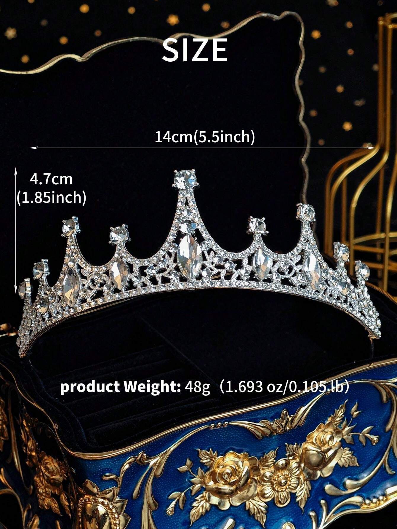 1pc Metal Wedding Tiaras And Crowns Rhinestone Bridal Crown Princess Tiara Jewelry Headpieces
