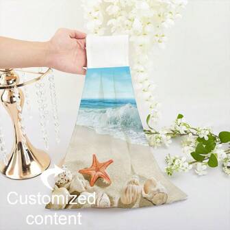 Anpassningsbar handduk med krok och ögla, dubbelsidiga flanellanpassade handdukar, hempresenter - skapa din egen design kökshanddukar, designa dina egna kökshanddukar, inflyttningspresenter, skräddarsydda handdukar, personliga handdukar, personliga kökshanddukar, anpassade namnhanddukar, anpassad logotyp Handdukar, anpassade fotohanddukar